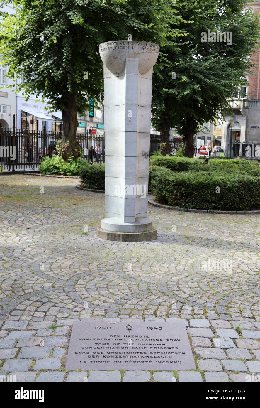 Tombe du camp de concentration inconnu prisonnier à l'Église Du Saint-Esprit à Copenhague Banque D'Images