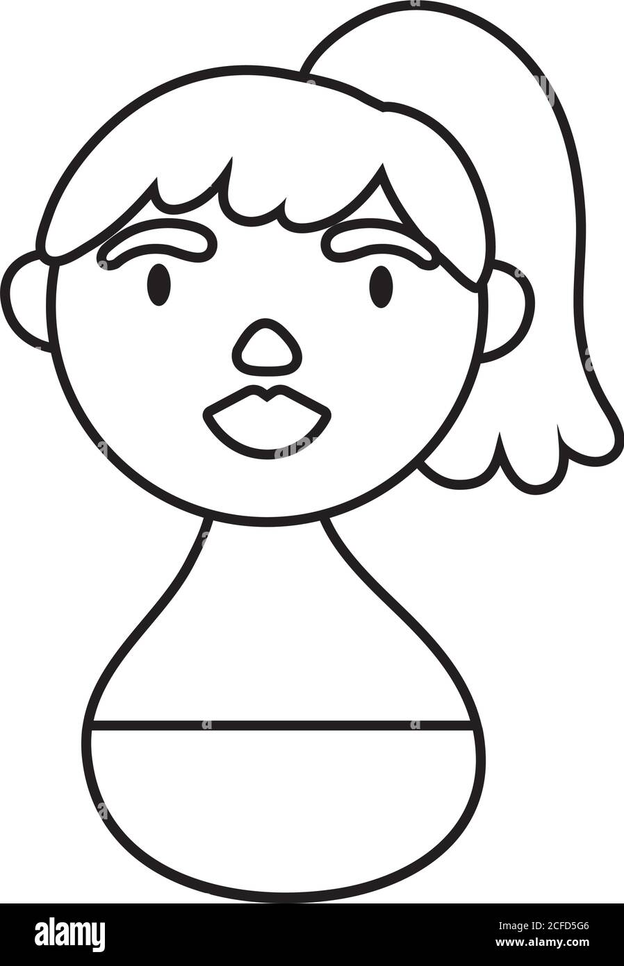 femme personnage national hispanique héritage ligne style icône illustration vectorielle conception Illustration de Vecteur