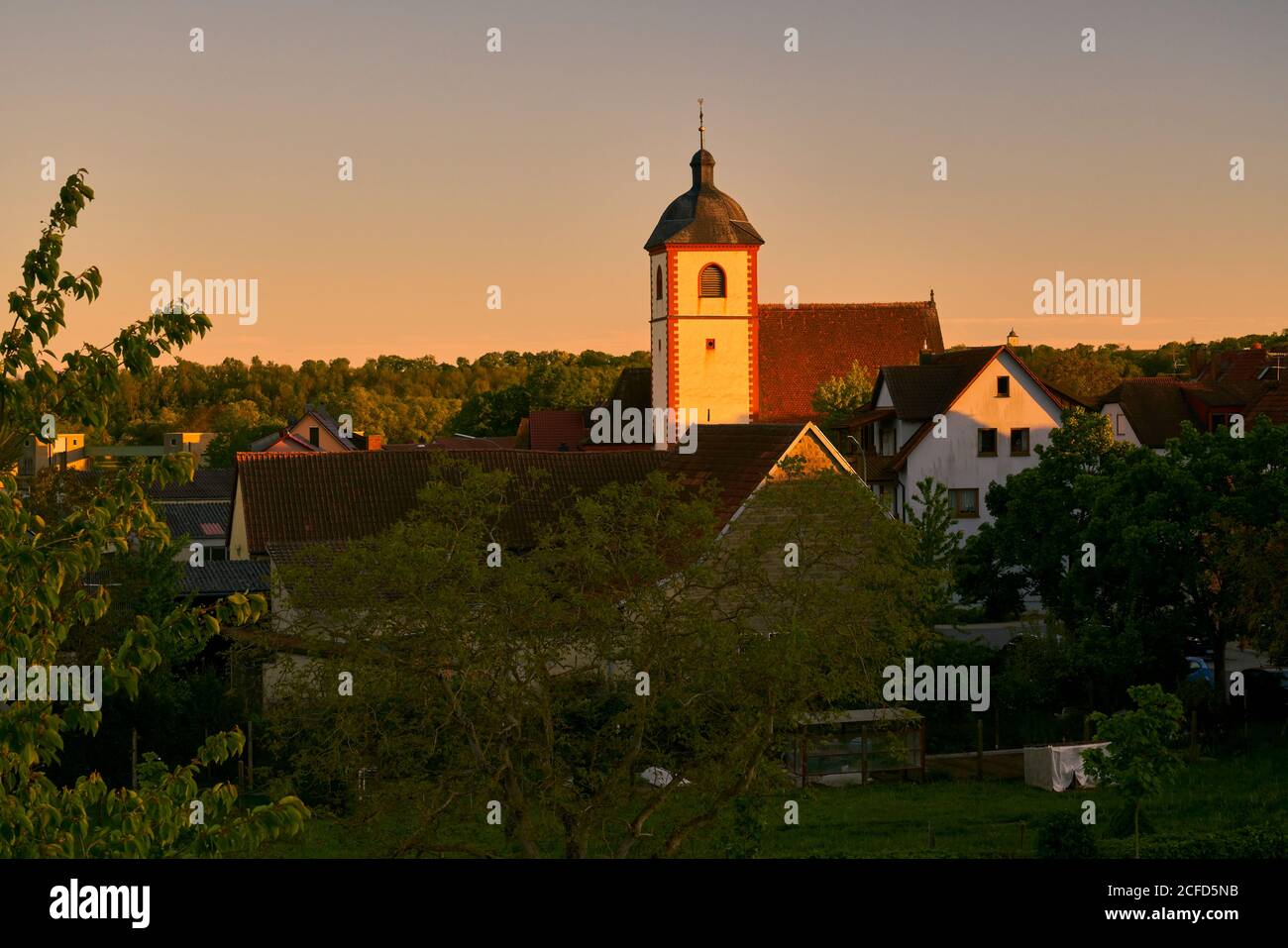 Johanneskirche à Assheim près de Volbach, district de Kitzingen, Unterfanken, Franconie, Bavière, Allemagne Banque D'Images