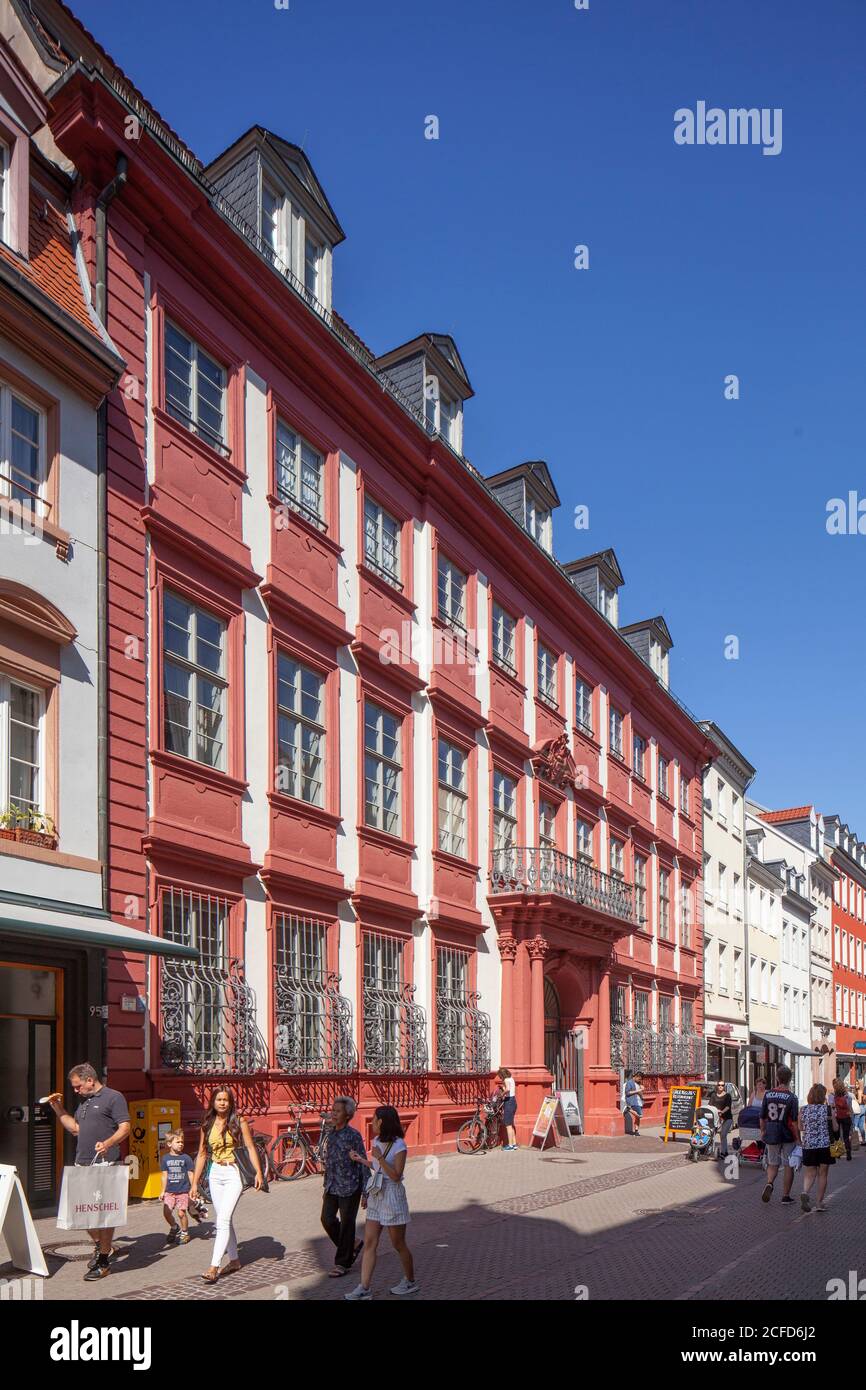 Hauptstrasse zone piétonne dans la vieille ville, Heidelberg, Bade-Wurtemberg, Allemagne, Europe Banque D'Images