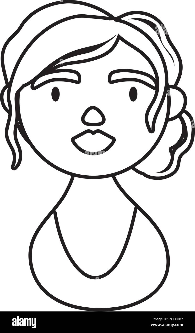 femme personnage national hispanique héritage ligne style icône illustration vectorielle conception Illustration de Vecteur