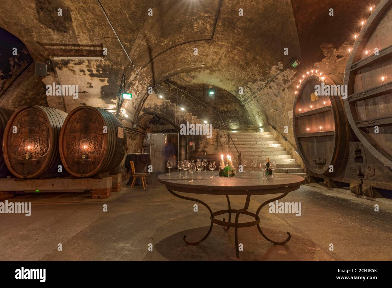 Cave à vin historique, résidence, intérieur, Wuerzburg, Allemagne Banque D'Images