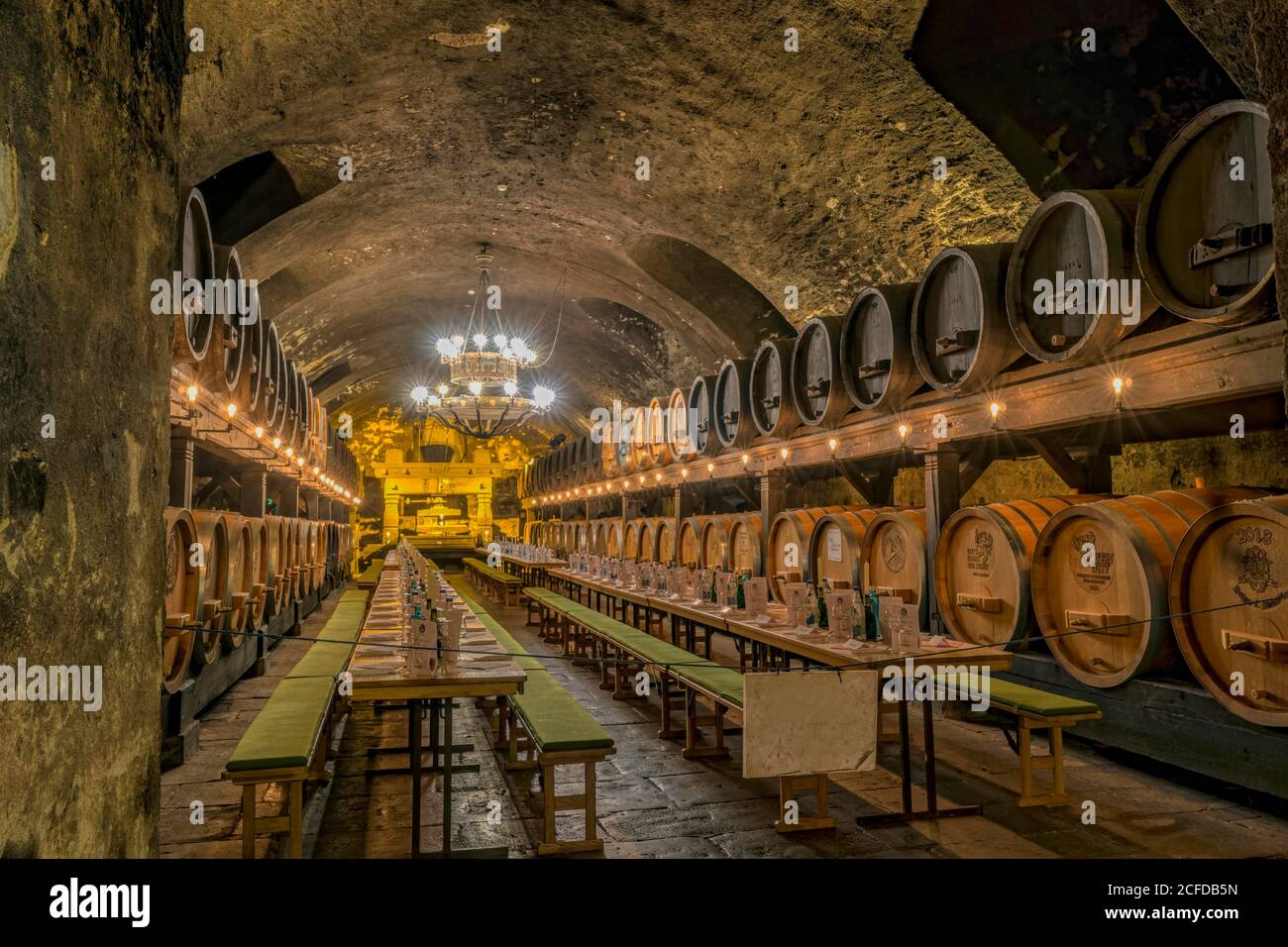 Cave à vin historique, résidence, intérieur, Wuerzburg, Allemagne Banque D'Images