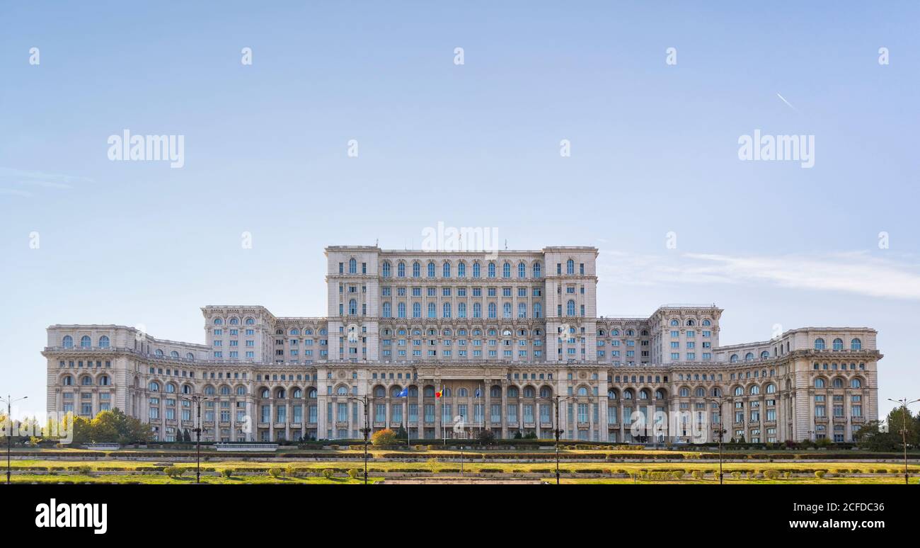 Roumanie, Bucarest, Parlement Banque D'Images