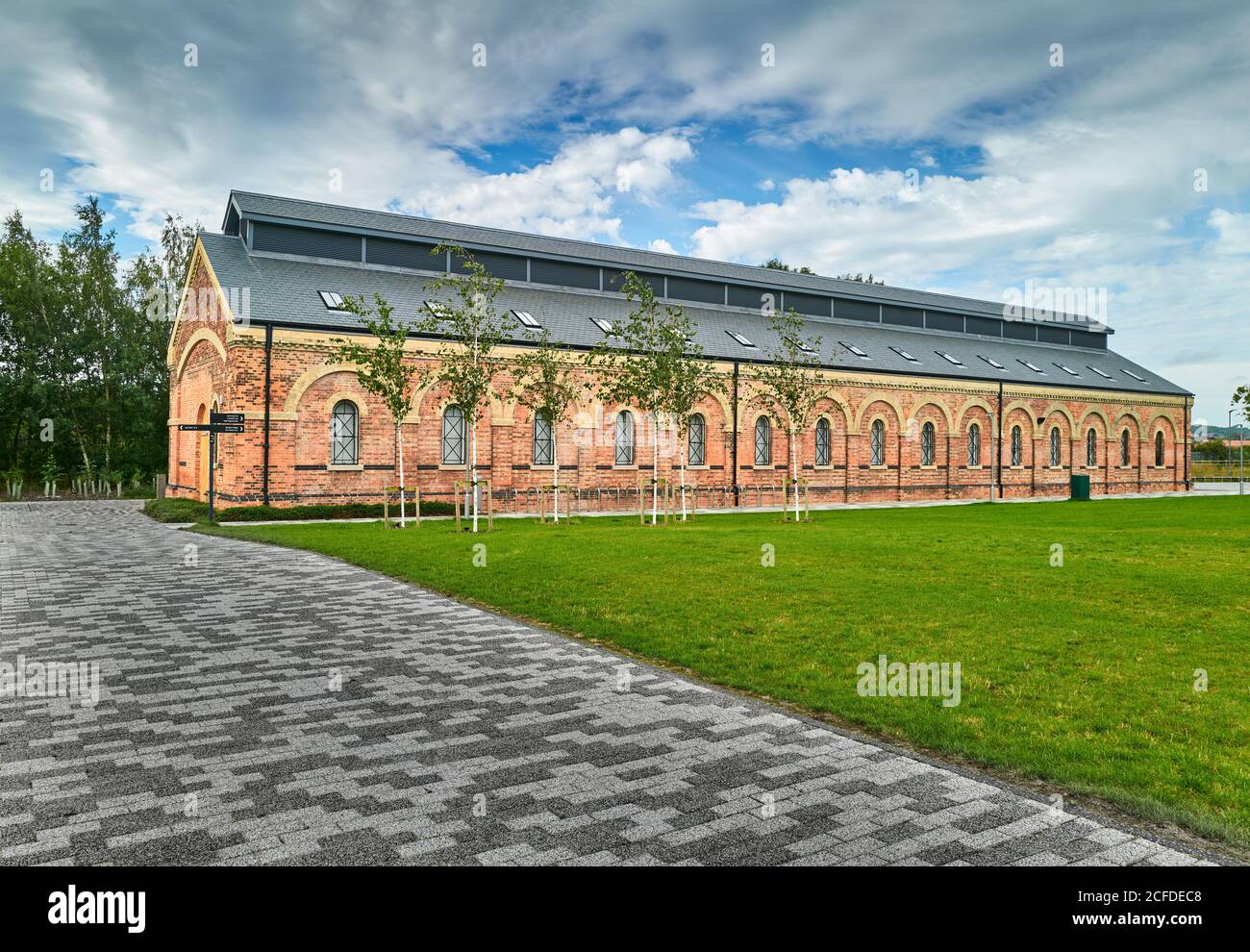 Engine Shed immeuble reconverti au campus Riverside de l'Université de Northampton (UON), Angleterre. Banque D'Images