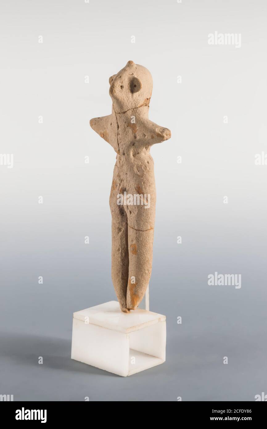 Figurine mâle en terre cuite, de Zarif Karuna, Galerie de la civilisation du Harappan, Musée national du Pakistan, Karachi, Pakistan, Asie du Sud, Asie Banque D'Images