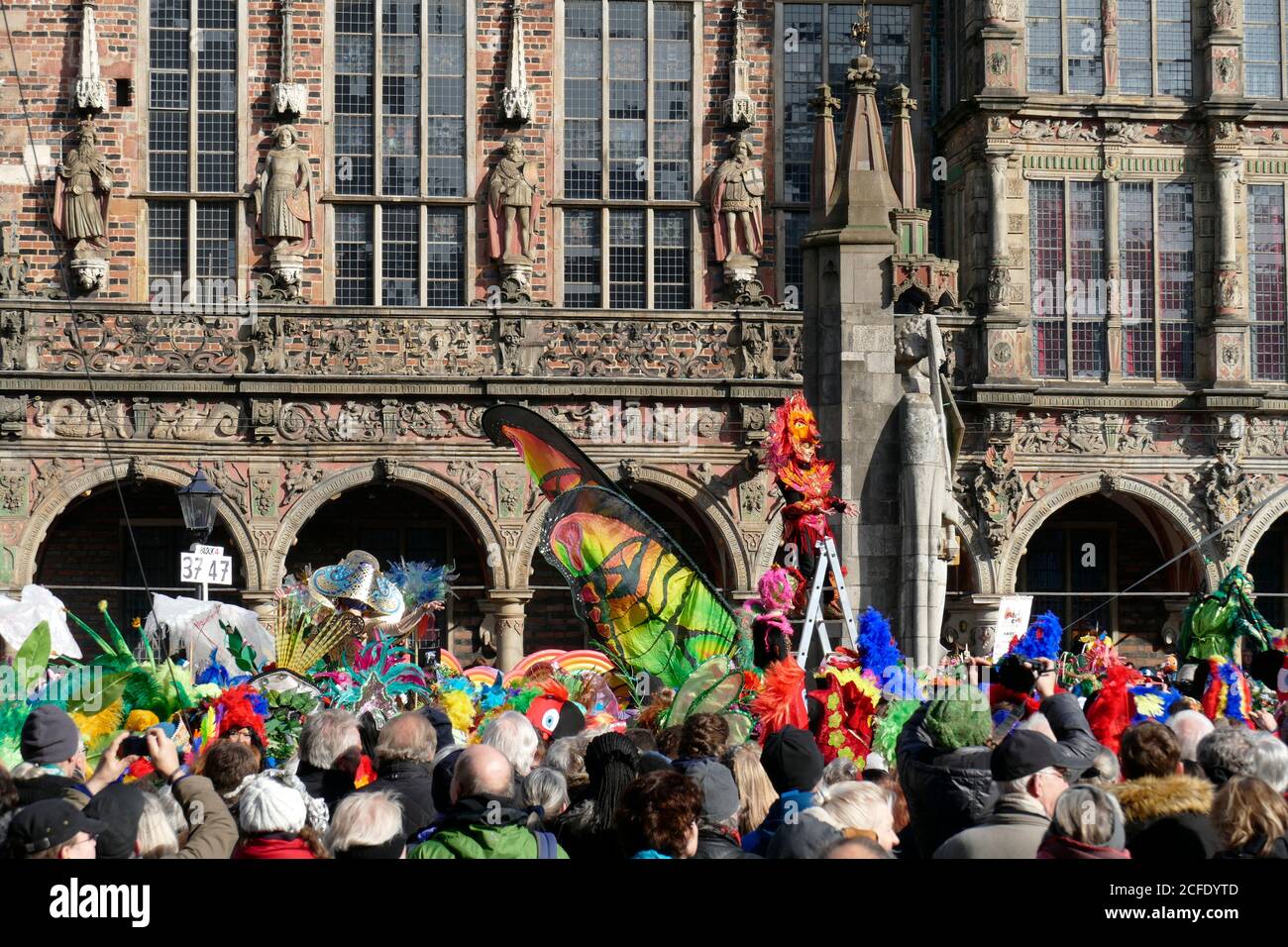 Carnaval de Brême Samba sur la place du marché, Brême, Allemagne, Europe Banque D'Images