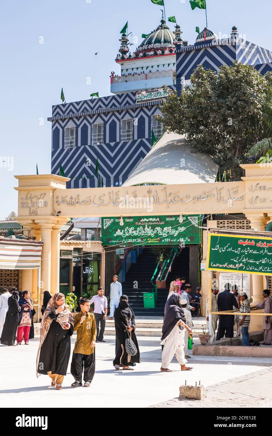 Sanctuaire d'Abdullah Shah Gazi, Clifton Beach, Karachi, Sindh, Pakistan, Asie du Sud, Asie Banque D'Images