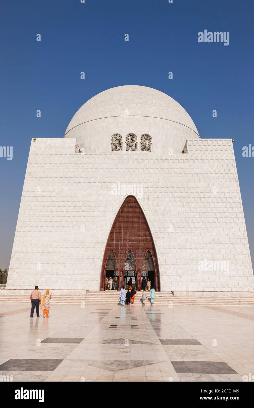 Mausolée Quaid-e-Azam, tombe de Muhammad Ali Jinnah, Karachi, Sindh, Pakistan, Asie du Sud, Asie Banque D'Images