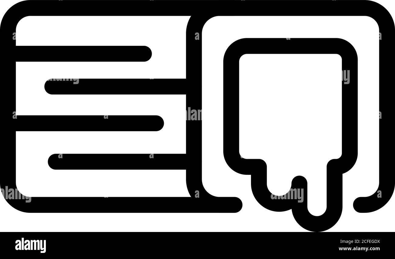 Icône de fromage au beurre, style de contour Illustration de Vecteur