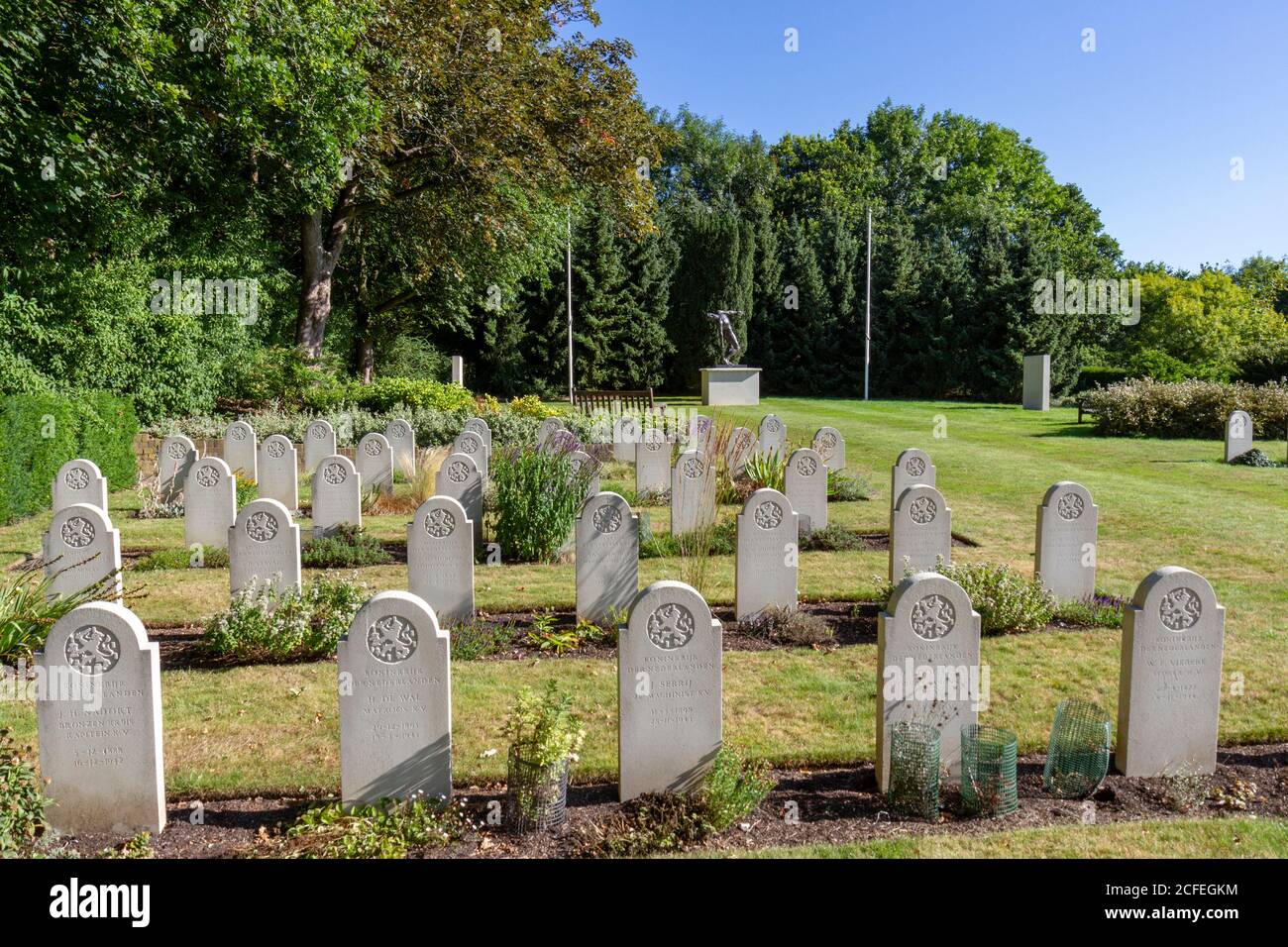 Le cimetière de guerre hollandais de Mill Hill, Mill Hill, Royaume-Uni. Banque D'Images