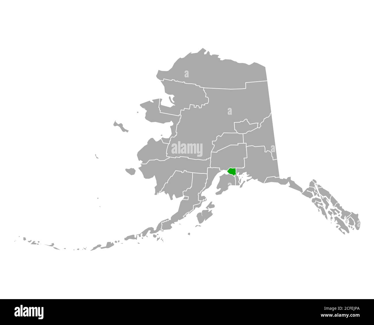 Carte d'Anchorage en Alaska Banque D'Images