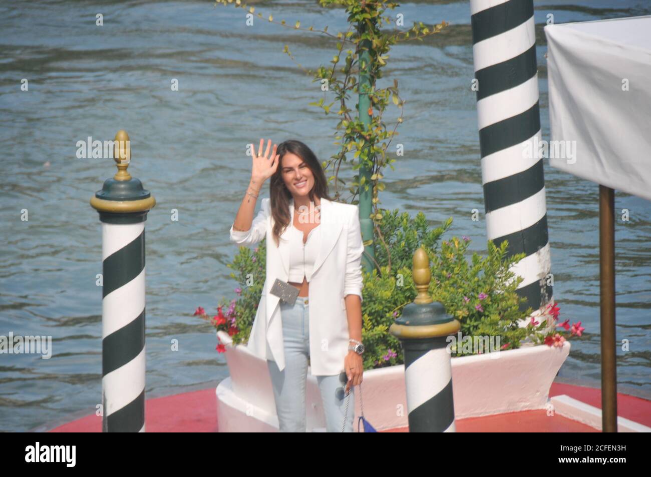 4 septembre 2020, Venise, Lazio, ITALIE: 02/09/2020 Venise, 77e Festival International du film de Venise, l'arrivée de Nieves Alvarez (Credit image: © Fabio Sasso/ZUMA Wire) Banque D'Images