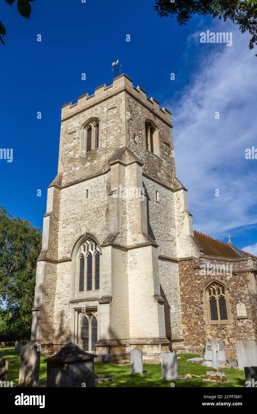 L'église Saint Andrew et Saint Mary Grantchester, Grantchester, un village pittoresque à côté de la rivière Cam, Cambridgeshire, Royaume-Uni. Banque D'Images