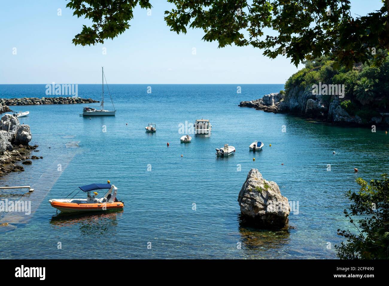 Village grec de pêcheurs à Damouchari de Pélion en Grèce. Banque D'Images
