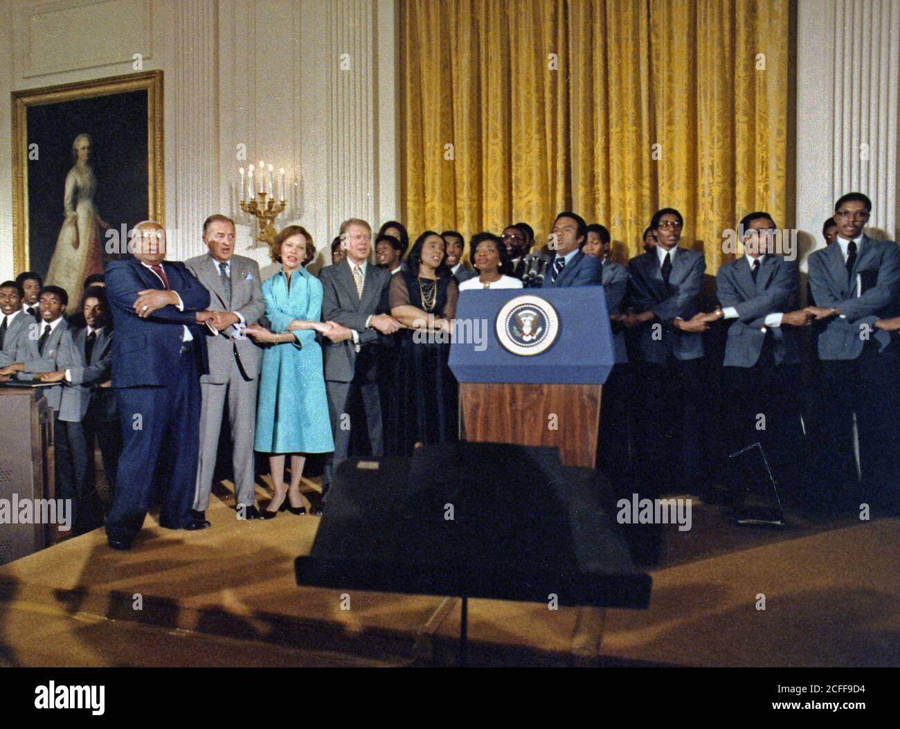 Jimmy carter et Rosalynn carter organisent une réception en l'honneur de Martin Luther King Jr. CA. 3 octobre 1978 Banque D'Images