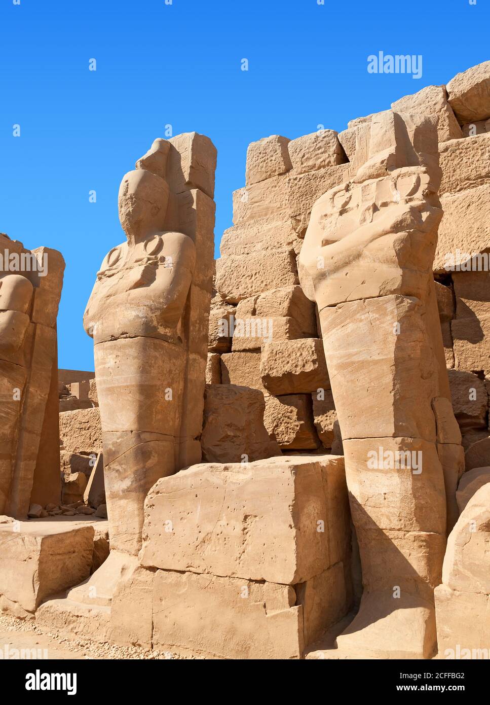 Ruine du complexe du temple de Karnak. Louxor, Égypte Banque D'Images