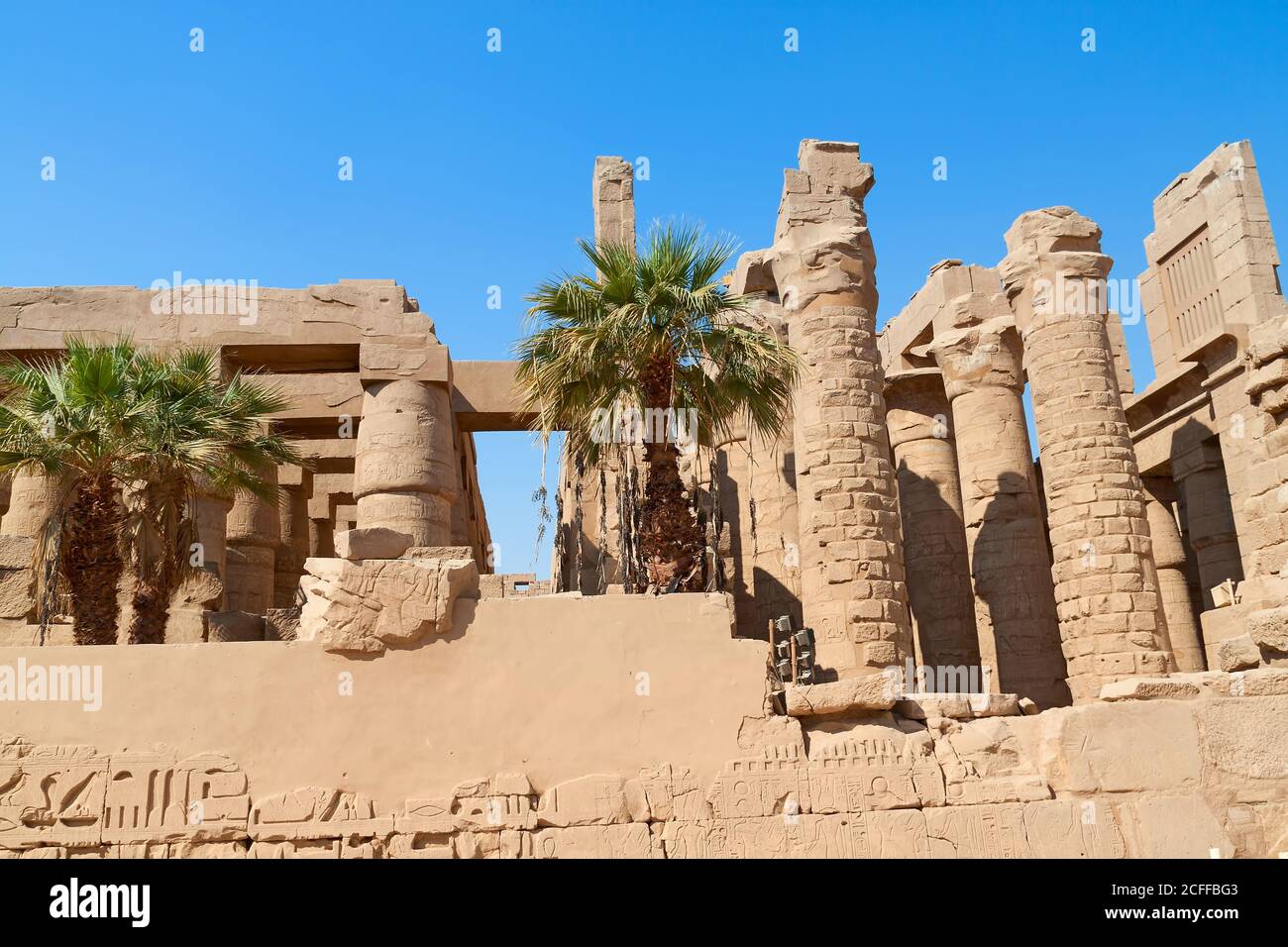 Ruine du complexe du temple de Karnak. Louxor, Égypte Banque D'Images