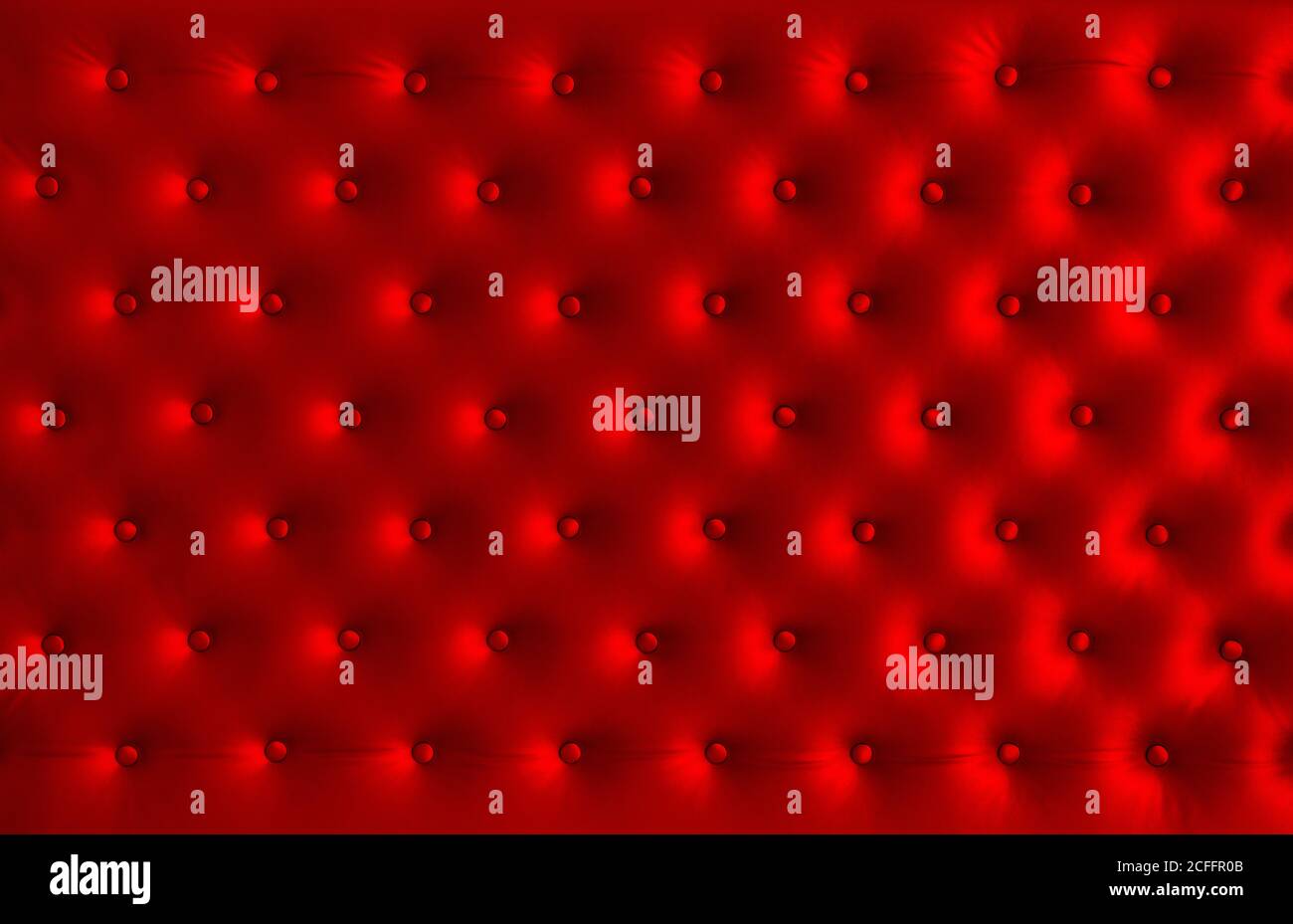 Texture soie rouge. Arrière-plan satiné avec boutons Banque D'Images