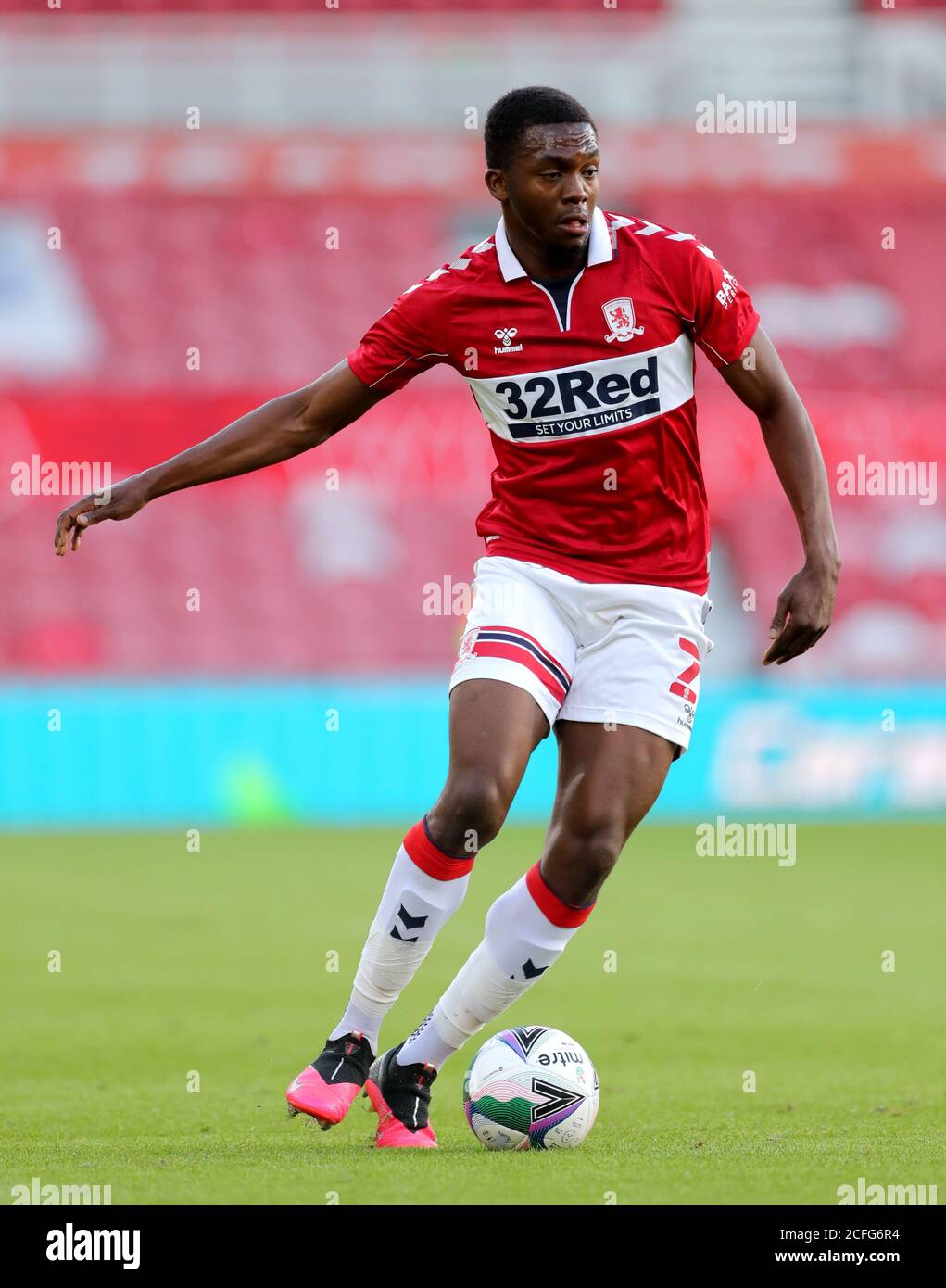 Anfernee Dijksteel de Middlesbrough lors du premier match de la Carabao Cup au stade Riverside, à Middlesbrough. Banque D'Images