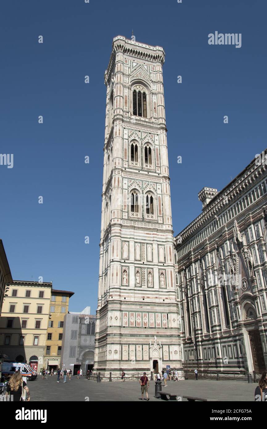 Le clocher de Santa Maria del Fiore de Giotto Banque D'Images