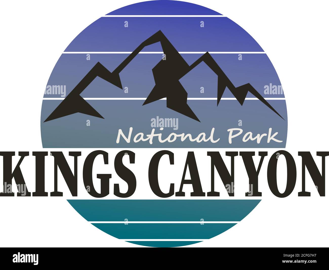 Logo Kings Canyon sur fond blanc, illustration vectorielle Illustration de Vecteur