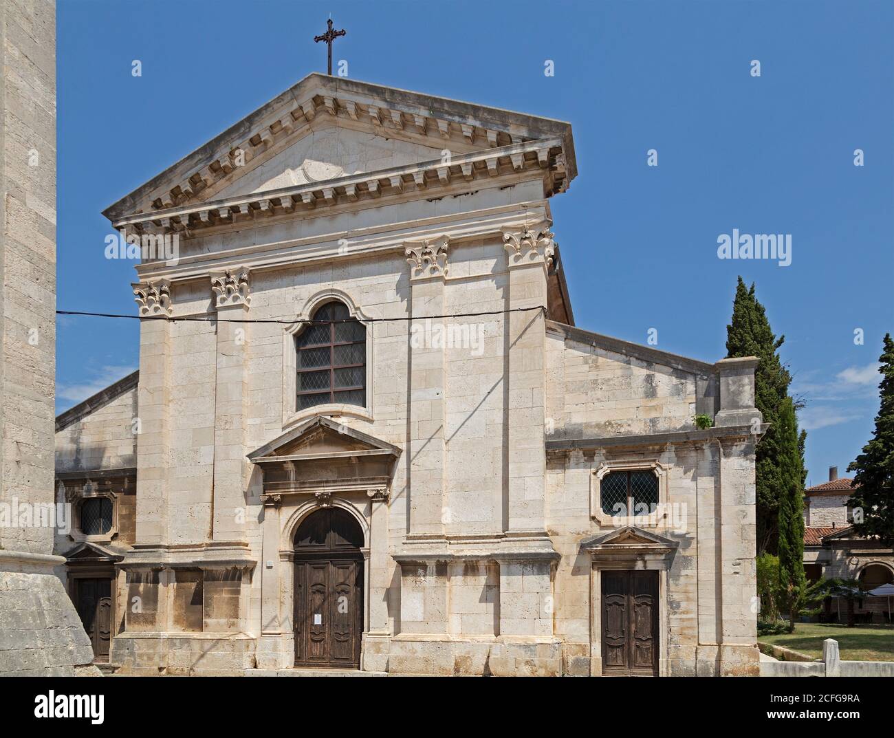 Cathédrale de l'Assomption de la Sainte Vierge Marie, Pula, Istrie, Croatie Banque D'Images