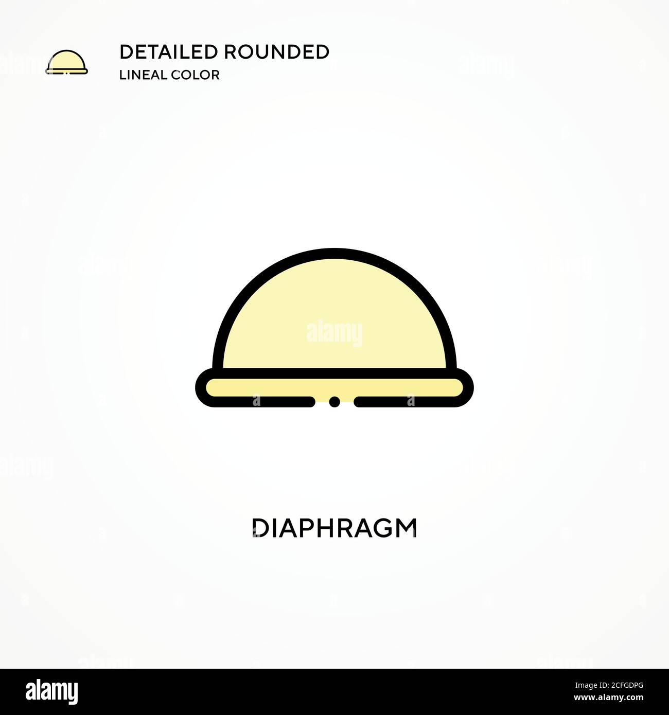 Icône vecteur diaphragme. Concepts modernes d'illustration vectorielle. Facile à modifier et à personnaliser. Illustration de Vecteur
