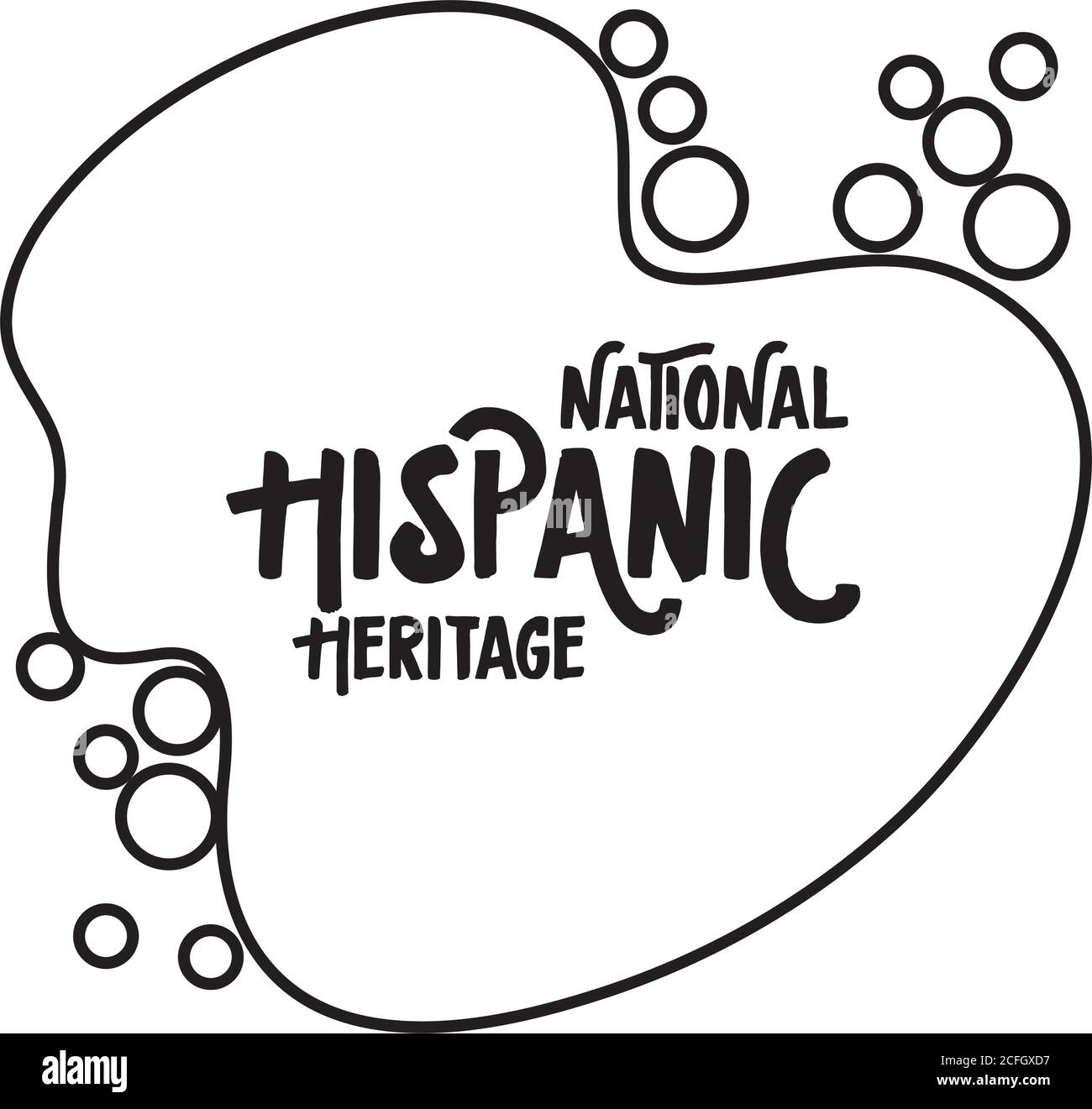 histoire hispanique nationale lettrage style ligne dessin vectoriel d'illustration Illustration de Vecteur