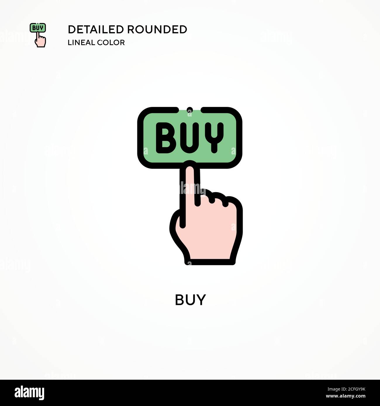 Acheter l'icône de vecteur. Concepts modernes d'illustration vectorielle. Facile à modifier et à personnaliser. Illustration de Vecteur