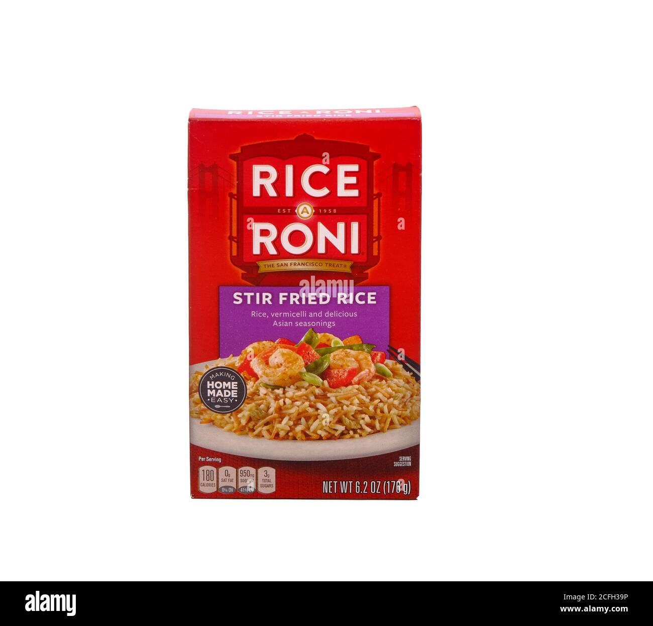 Riz un Roni Stir riz frit Banque D'Images
