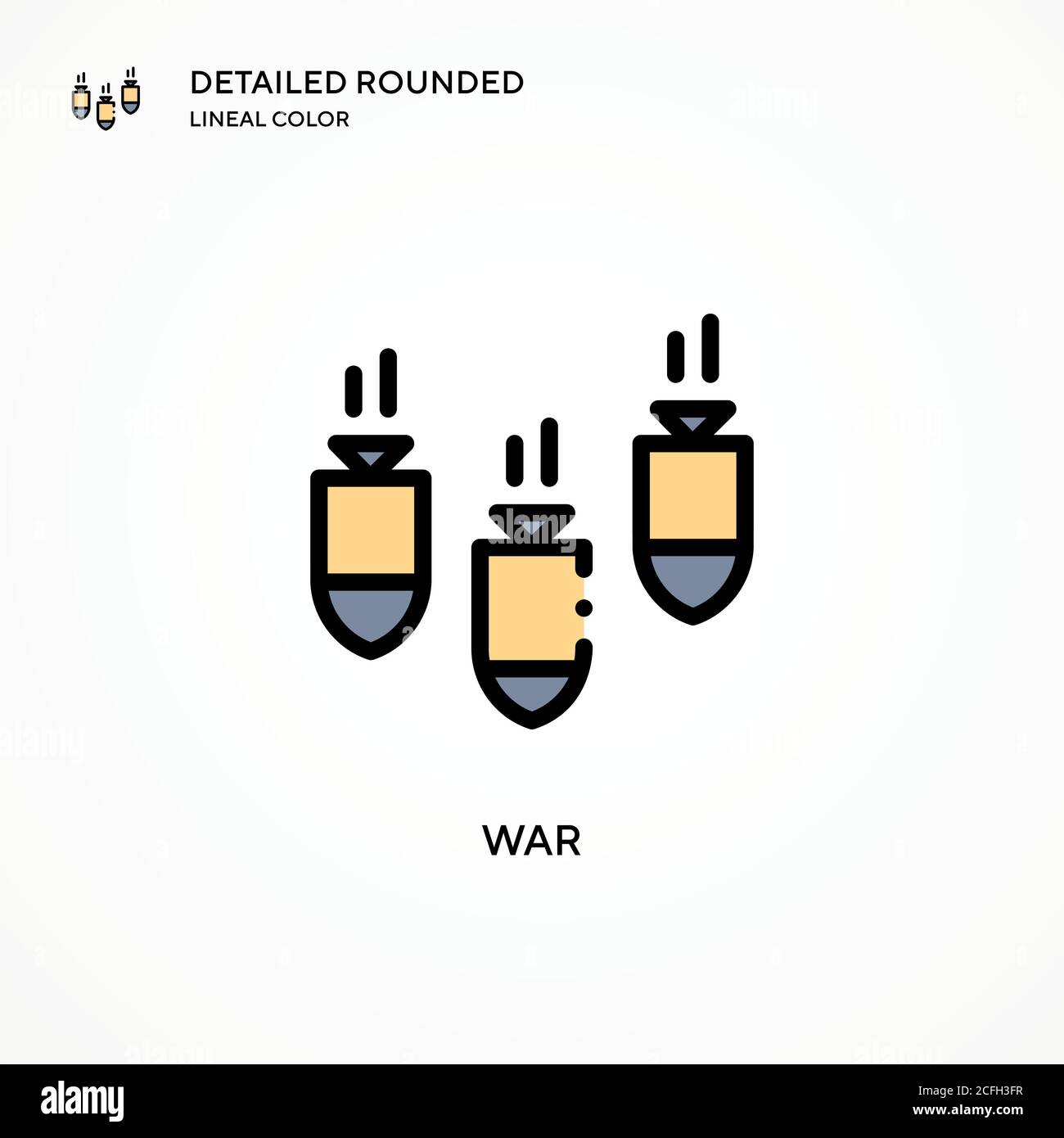 Icône de vecteur de guerre. Concepts modernes d'illustration vectorielle. Facile à modifier et à personnaliser. Illustration de Vecteur