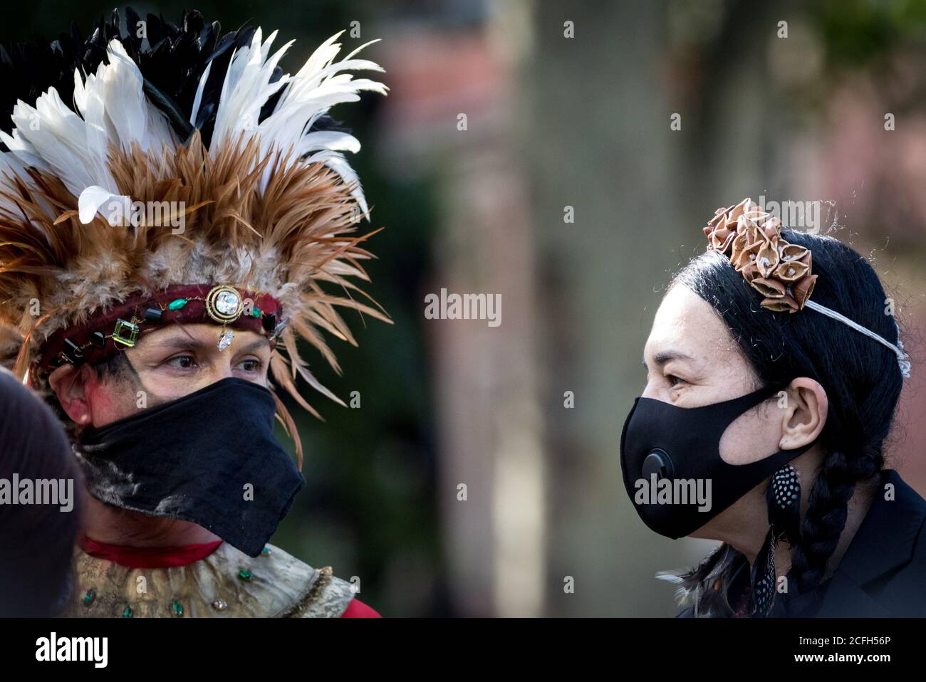 Westminster, Londres, Royaume-Uni. 5 septembre 2020.les manifestants en défense de la forêt tropicale amazonienne rejoignent les manifestations de la rébellion d'extinction dans le centre de Londres, au Royaume-Uni Banque D'Images