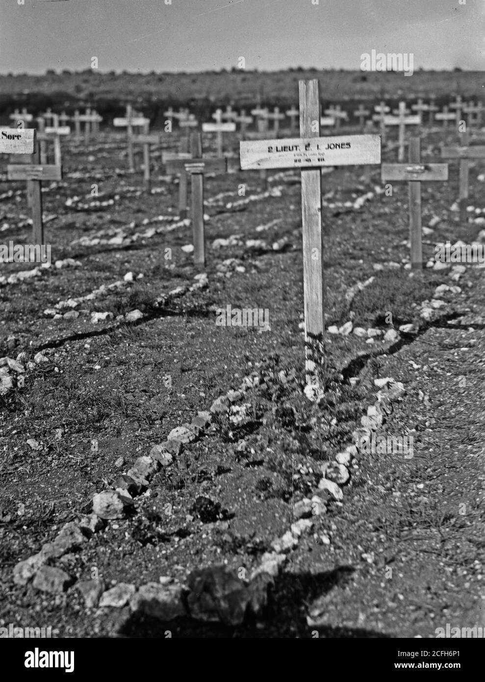 Légende originale: Tombes des soldats - emplacement: CA. 1917-1946 Banque D'Images