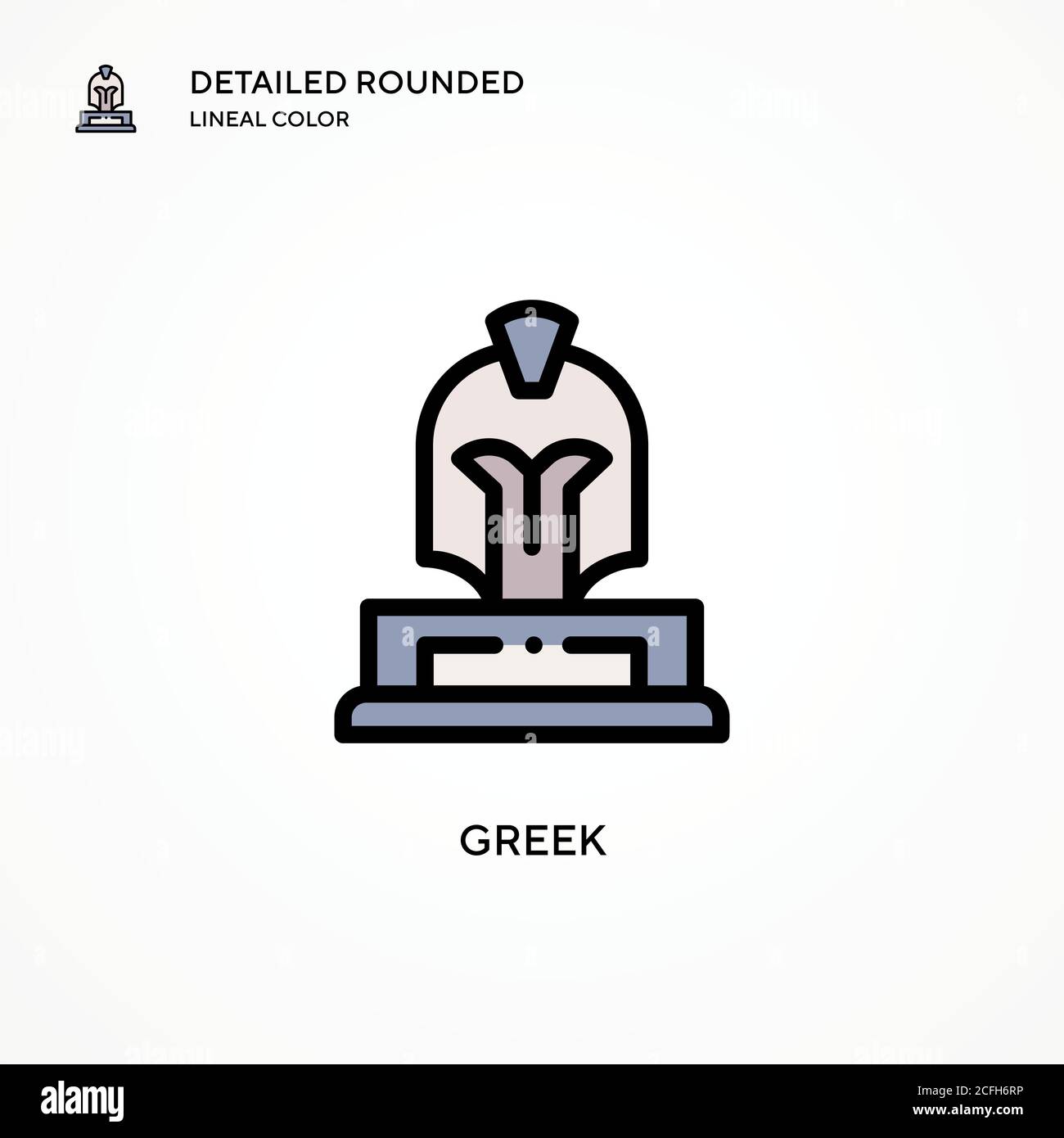 Icône de vecteur grec. Concepts modernes d'illustration vectorielle. Facile à modifier et à personnaliser. Illustration de Vecteur