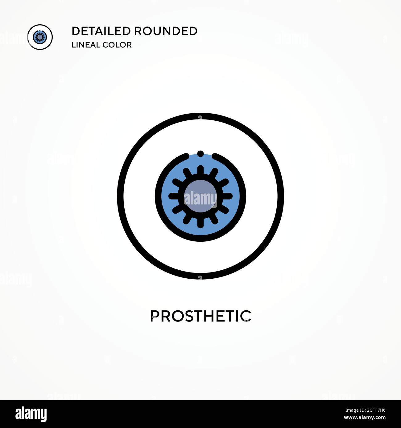 Icône de vecteur prothétique. Concepts modernes d'illustration vectorielle. Facile à modifier et à personnaliser. Illustration de Vecteur