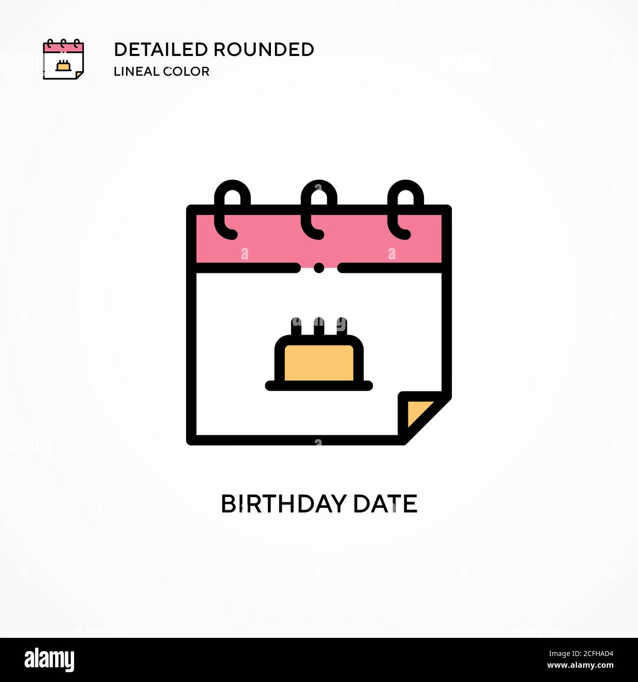 Icone De Vecteur De Date D Anniversaire Concepts Modernes D Illustration Vectorielle Facile A Modifier Et A Personnaliser Image Vectorielle Stock Alamy