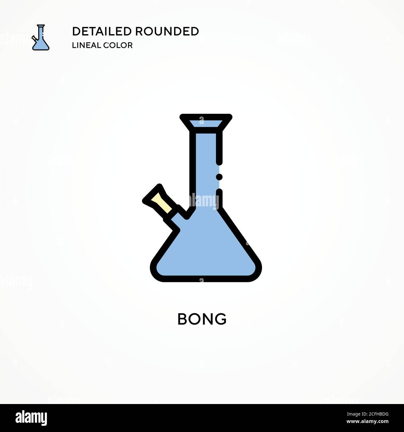 Icône de vecteur Bong. Concepts modernes d'illustration vectorielle. Facile à modifier et à personnaliser. Illustration de Vecteur