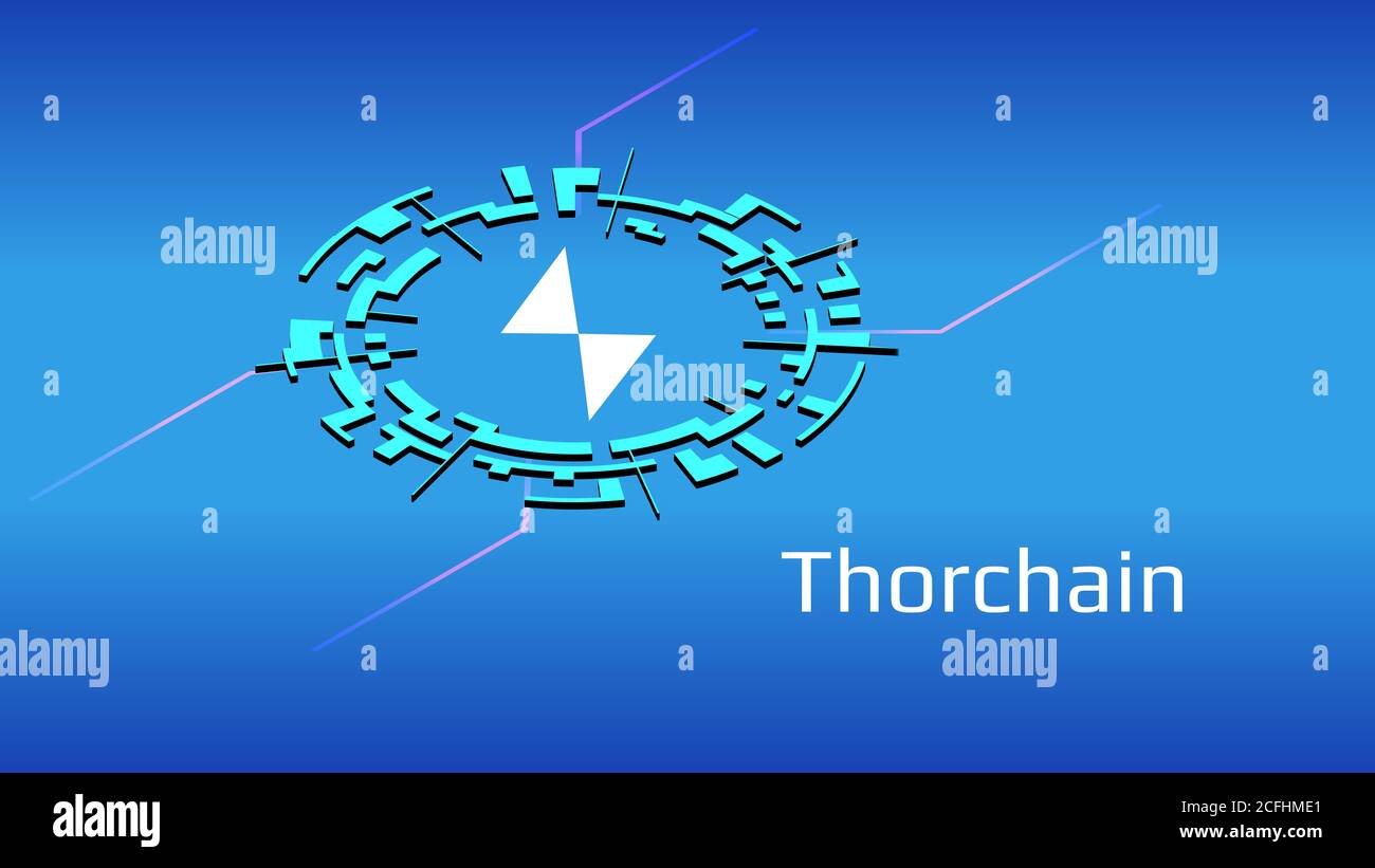 THORChain RUNE symbole de jeton logo crypto-monnaie, icône de pièce isolée  sur fond blanc Photo Stock - Alamy