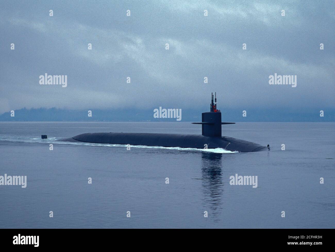 Sous-marin nucléaire DE LA Marine AMÉRICAINE, Hood Canal, comté de Kitsap, Washington, États-Unis Banque D'Images