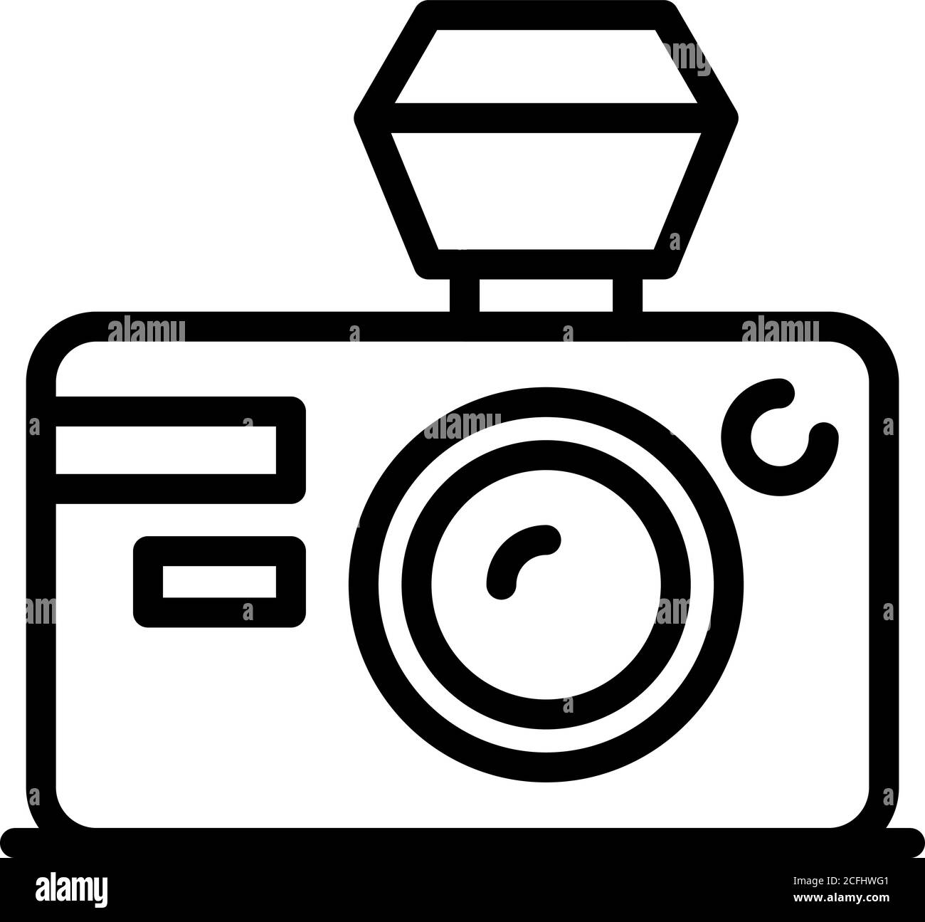 Icône de caméra blogger, style de contour Illustration de Vecteur