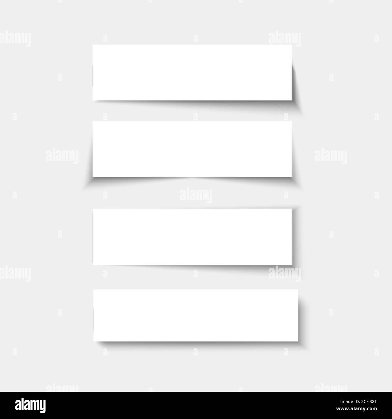 Ensemble de bannières avec ombres. Panneaux rectangulaires vides avec abat-jour. Vecteur Illustration de Vecteur