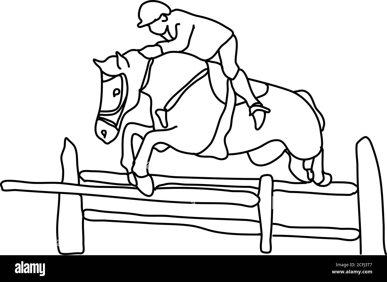 Équitation, hippodrome. Style de vie actif, sport, cheval. Dessin d'illustration d'esquisse vectorielle Illustration de Vecteur