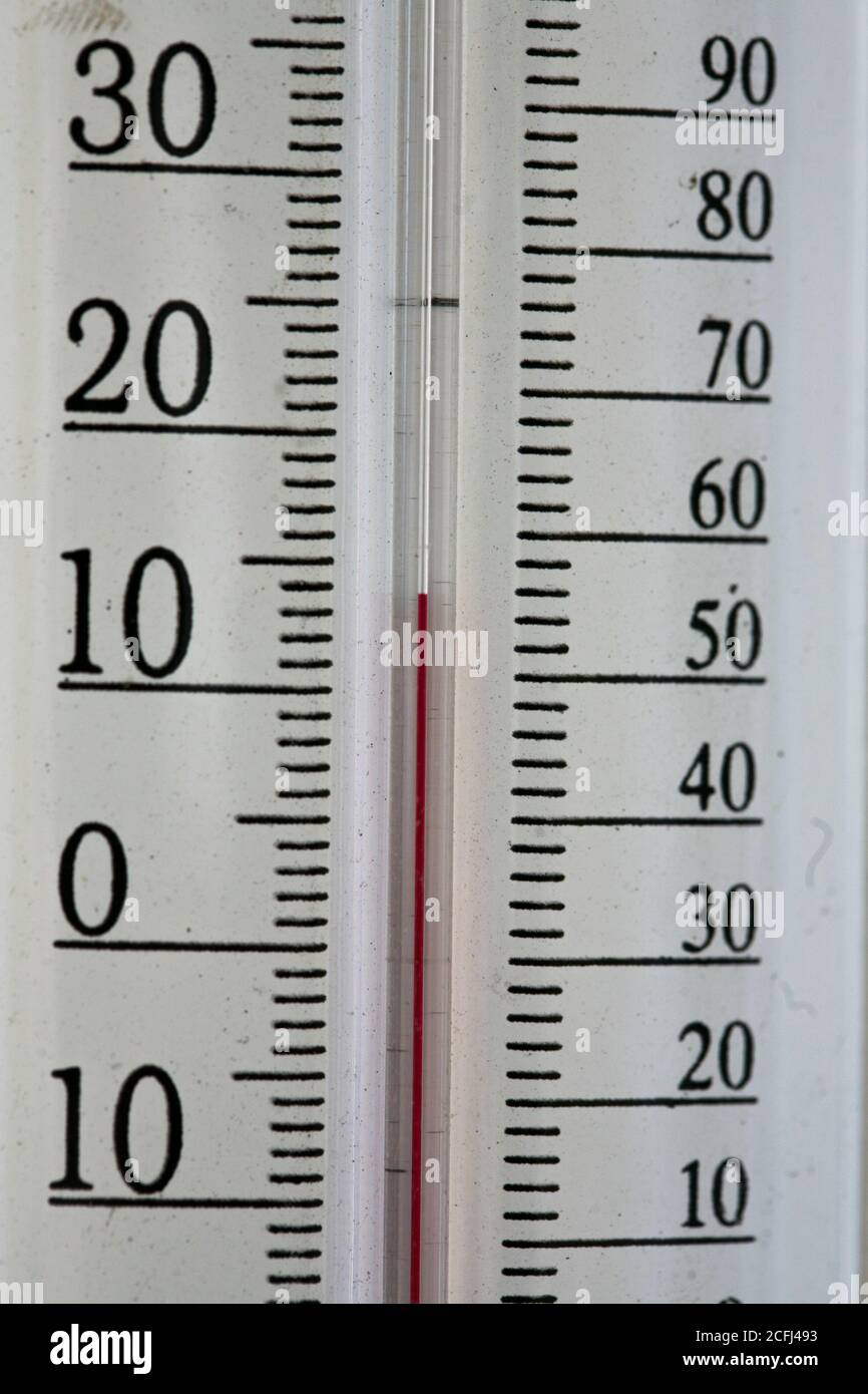 LE THERMOMÈTRE mural mesure la température Photo Stock - Alamy