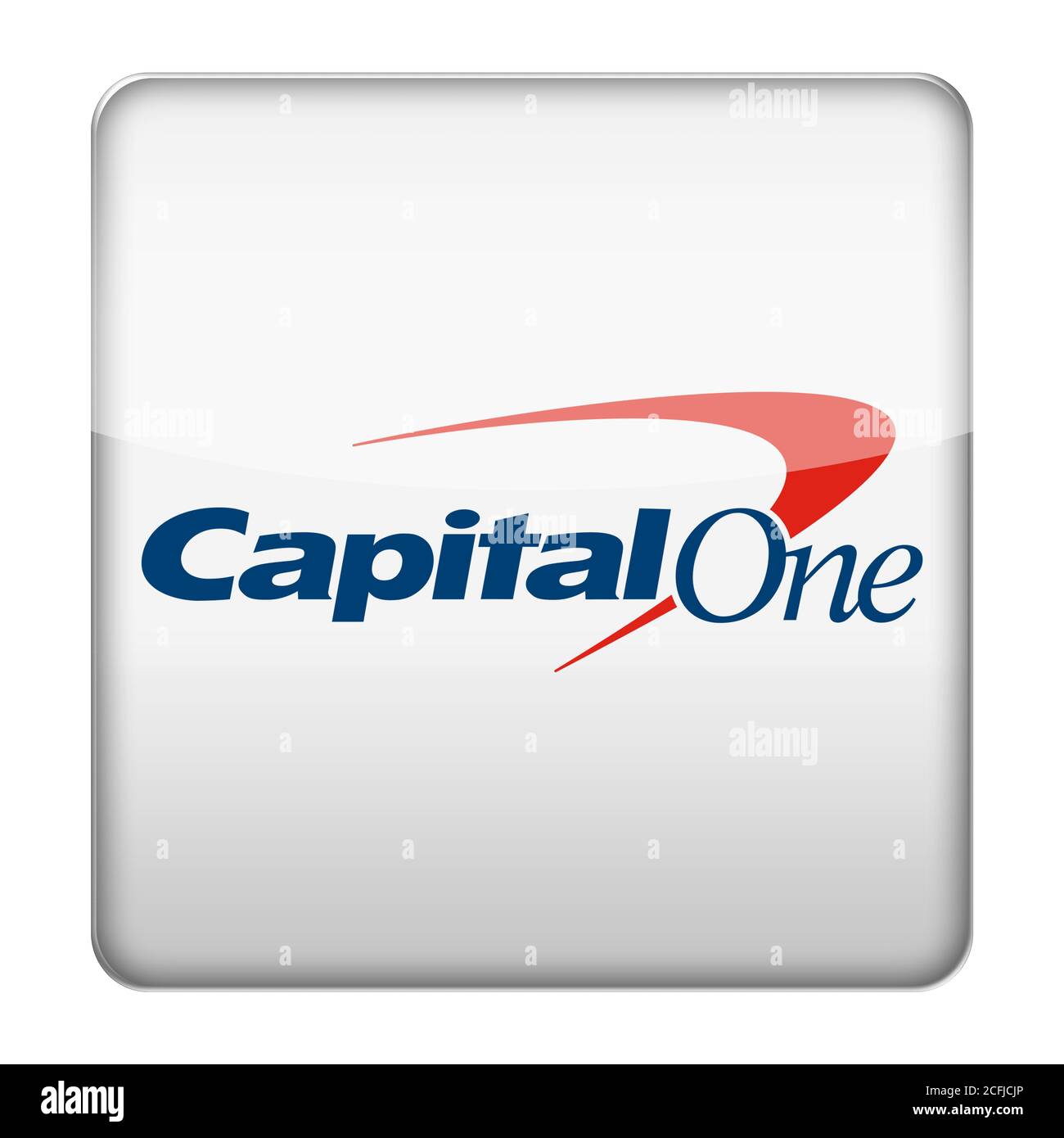 Un seul logo Capital Banque D'Images