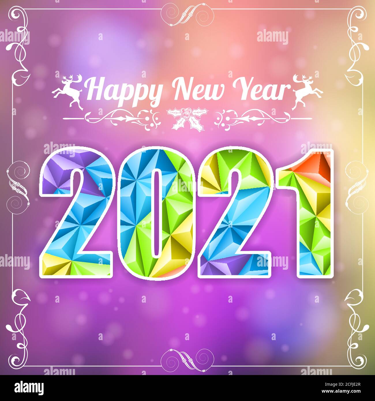 Cadre rétro Noël et nouvel an Illustration de Vecteur