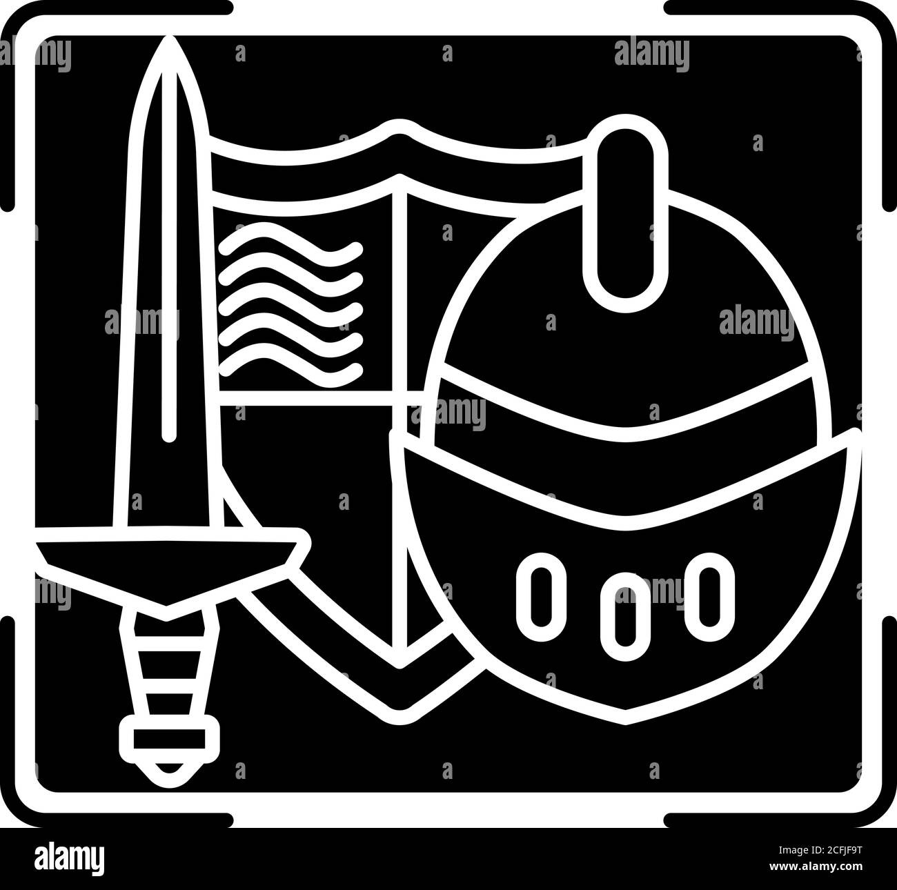 Le film affiche une icône de glyphe noire Illustration de Vecteur