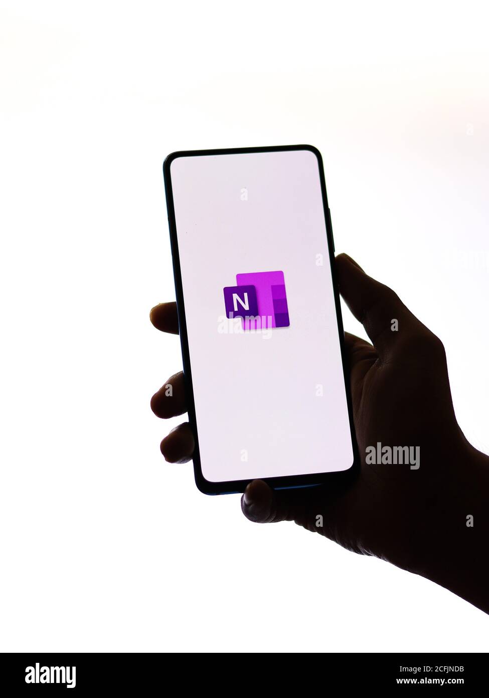 Assam, inde - 6 septembre 2020 : logo Microsoft onenote sur l'image du stock d'écran du téléphone. Banque D'Images