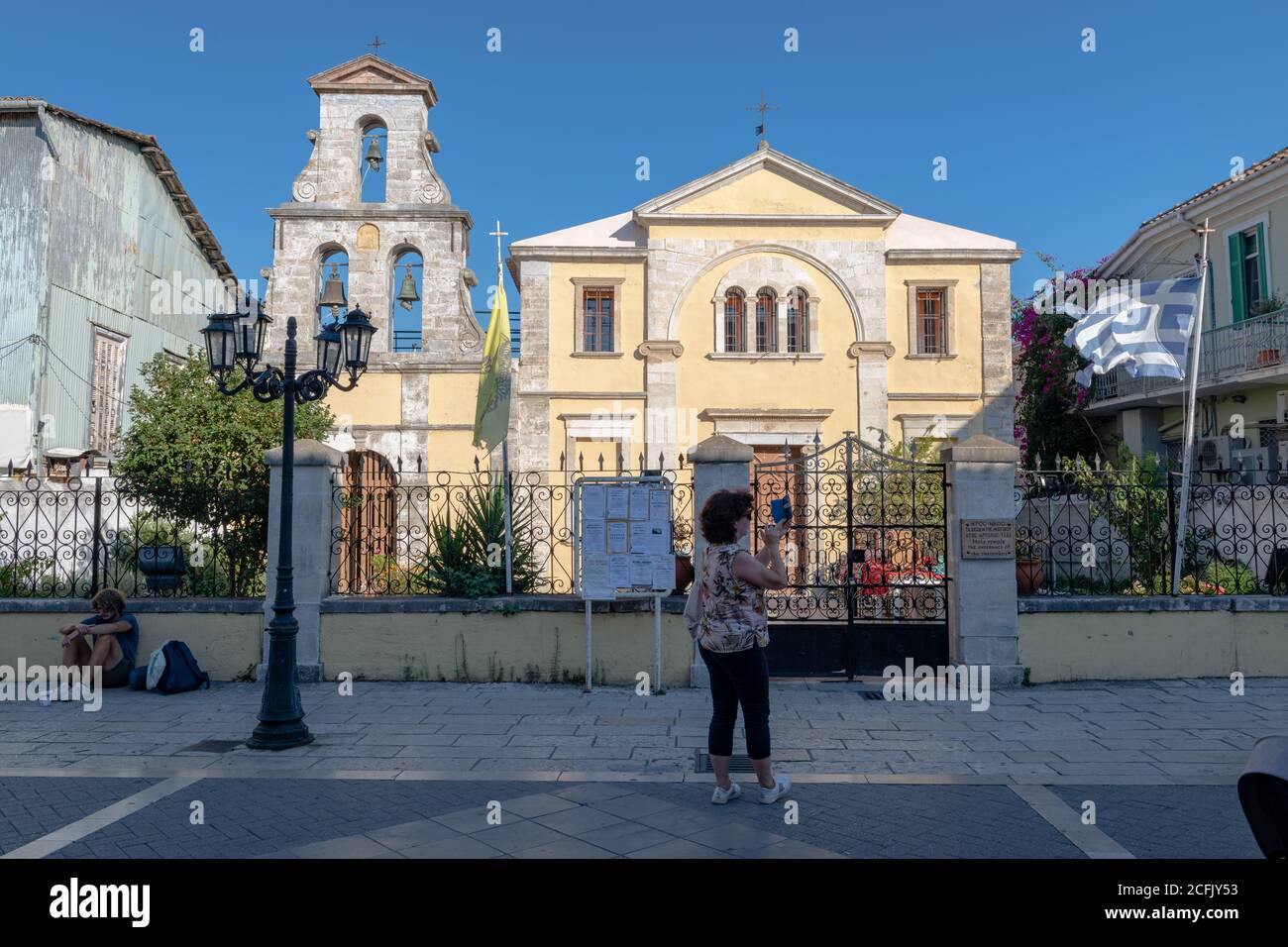 Le Theotokos, un site religieux grec orthodoxe sur la rue Mela dans la capitale de l'île. Banque D'Images