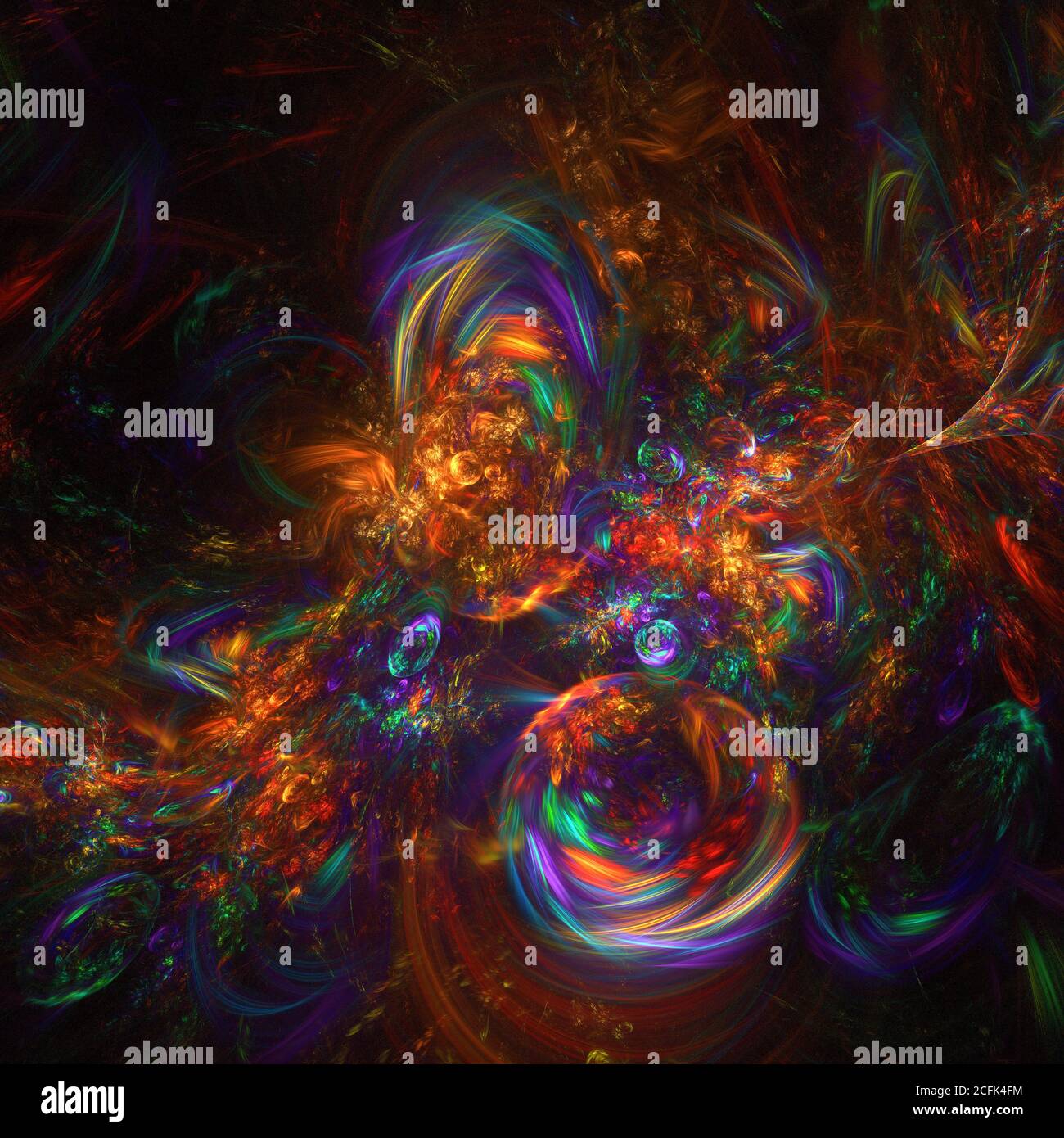 Arrière-plan fractal abstrait multicolore Banque D'Images
